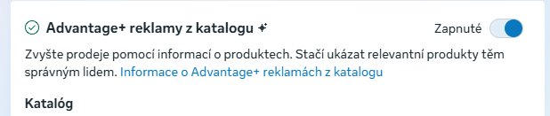 Advantage+ reklamy z katalogu Facebook a Instagram