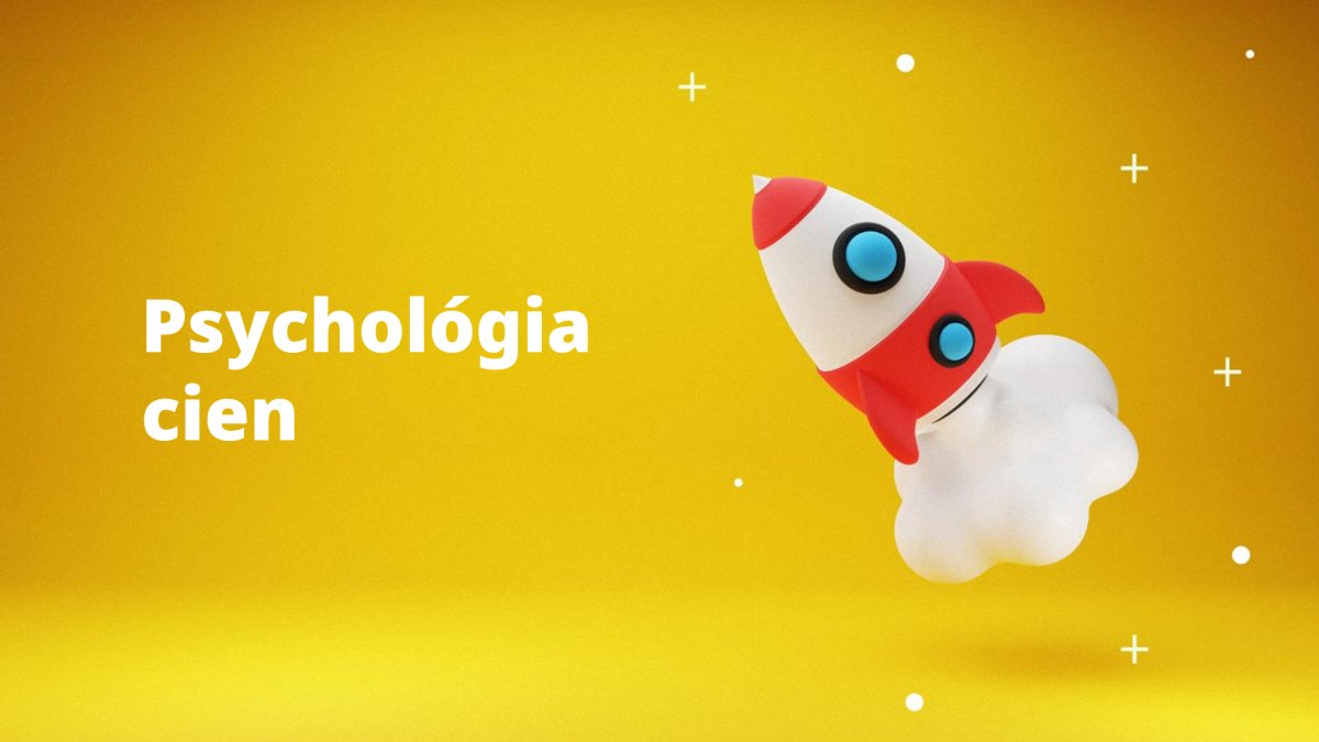 Psychológia cien - titulný slide kurzu Raketový Copywriting III s raketou na žltom pozadí
