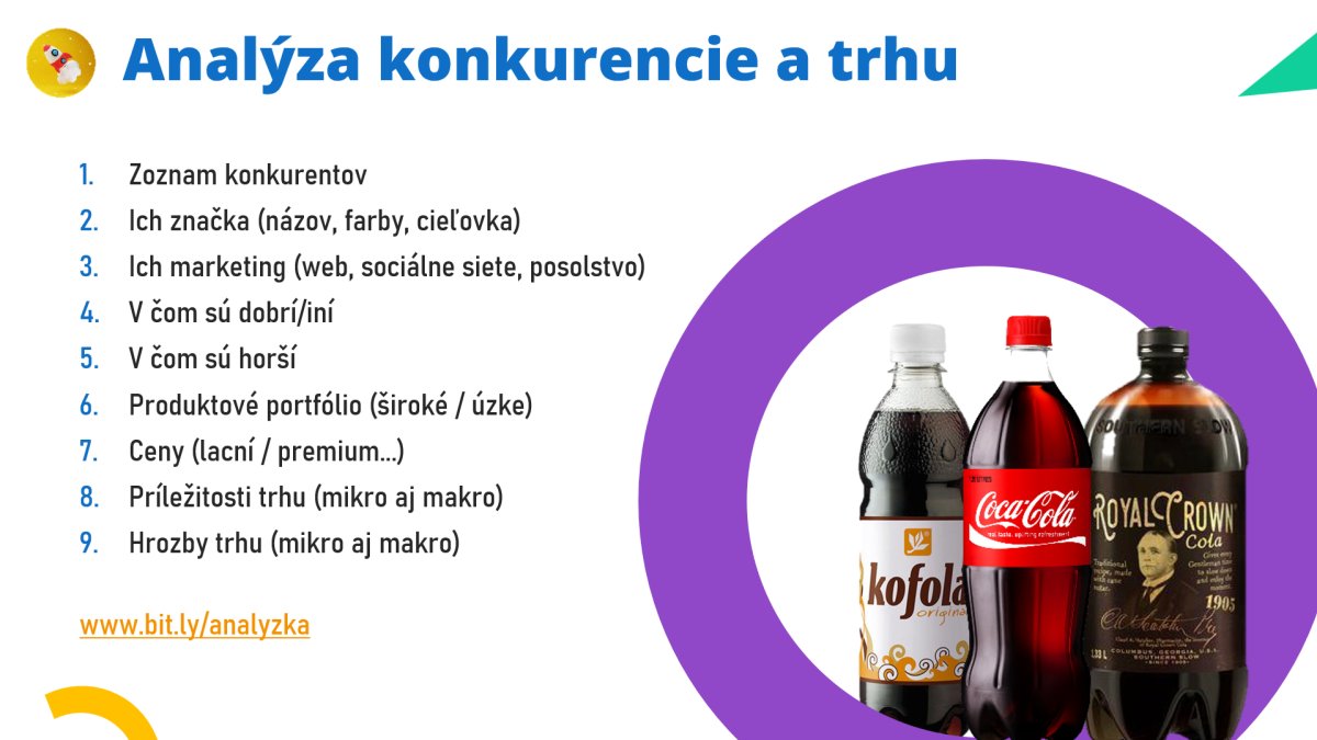 Analýza konkurencie trhu: zoznam konkurentov, značky, marketing, ceny a portfólio produktov nápojov