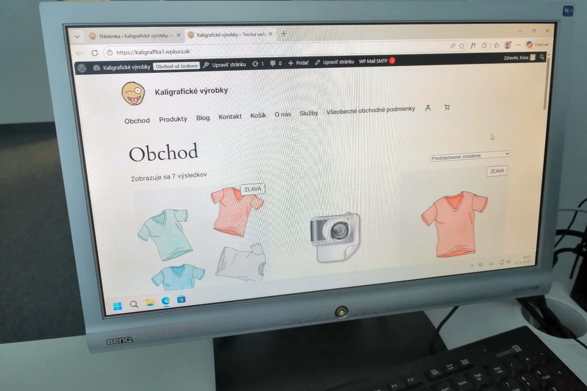 Náhľad e-shopu účastníčky kurzu
