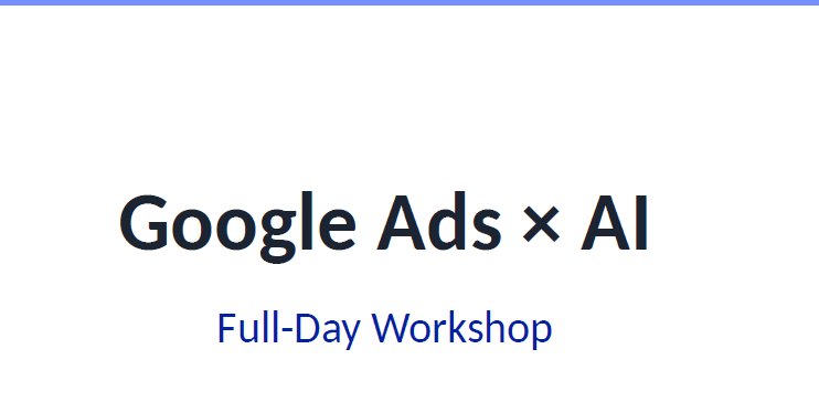 Google Ads × AI - titulná stránka kurzu