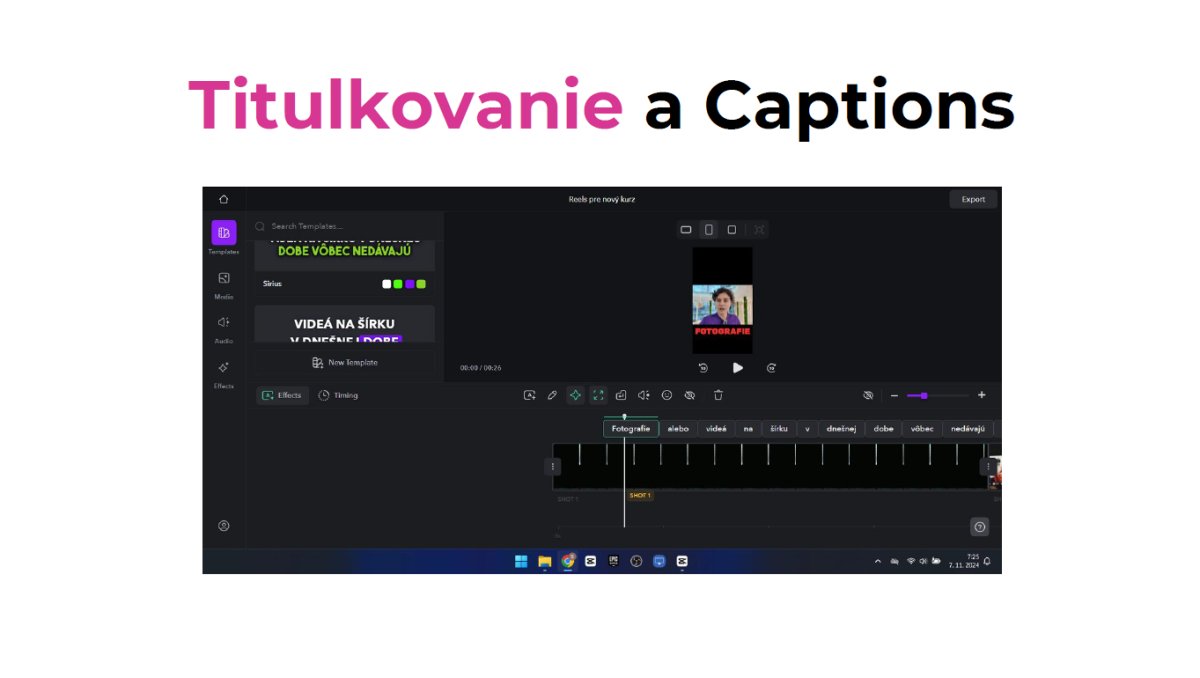 Titulkovanie a Captions vo videoeditore CapCut pre virálne videá