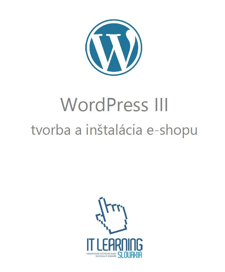 WordPress logo a názov kurzu tvorba e-shopu