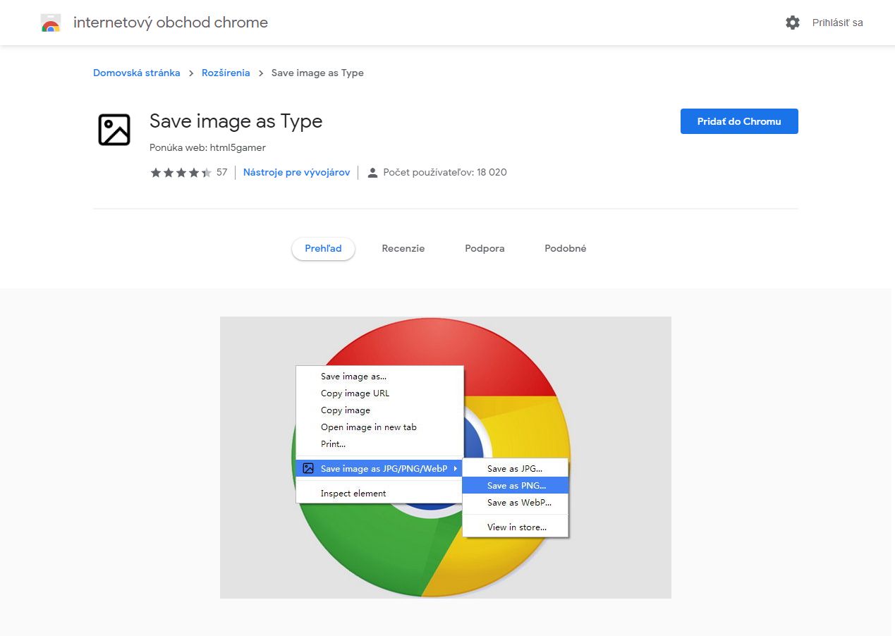 ako uložiť webp - rozšírenie Save Image As Type