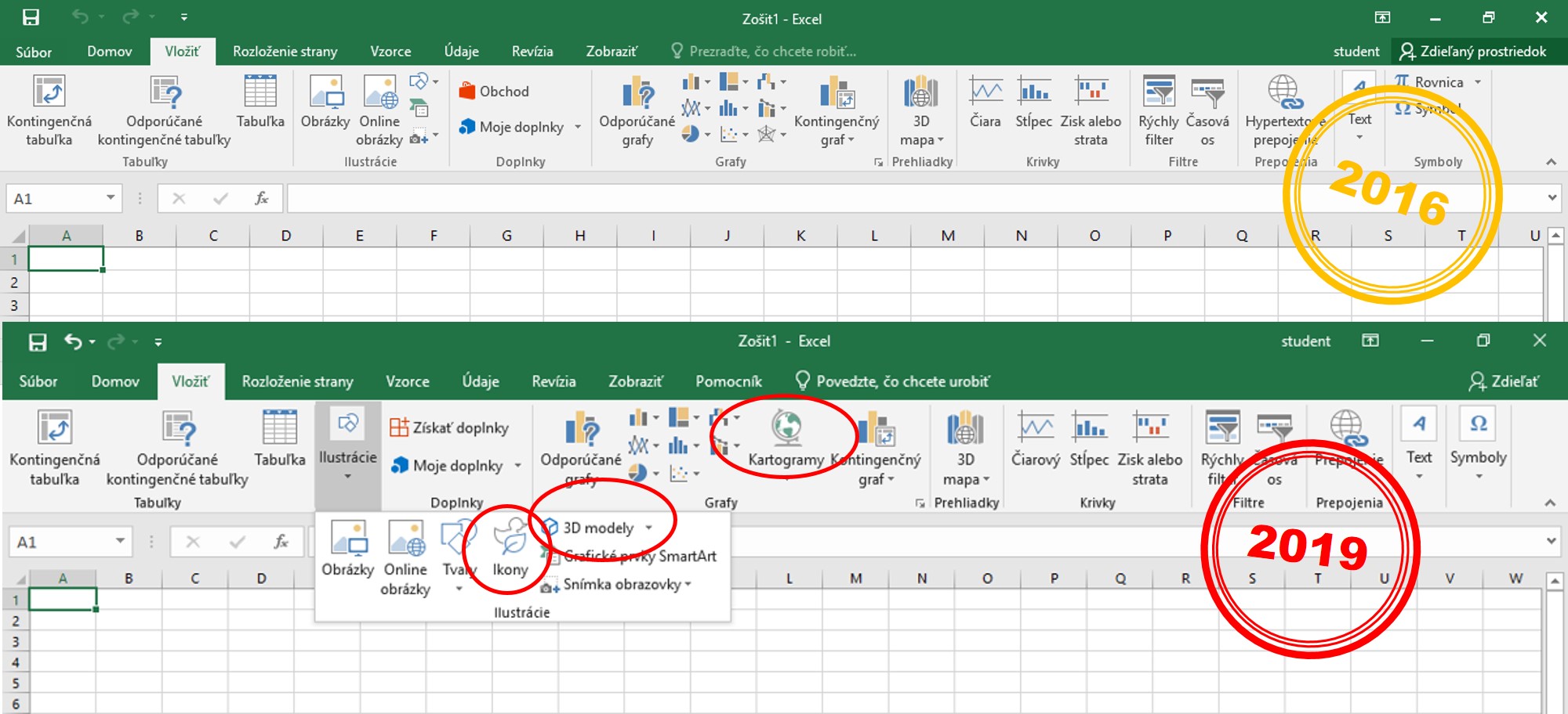 excel 2019 vs 2016 - what is new