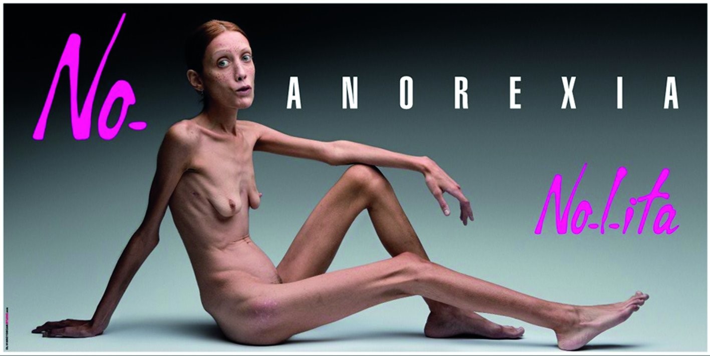 Oliver Toscani a reklama No-l-ita upozorňujúca na riziká anorexie