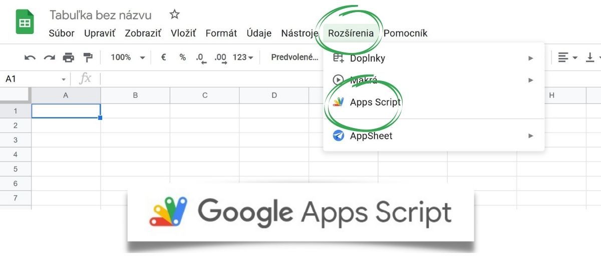 Google Apps Script je postavený na jazyku JavaScript
