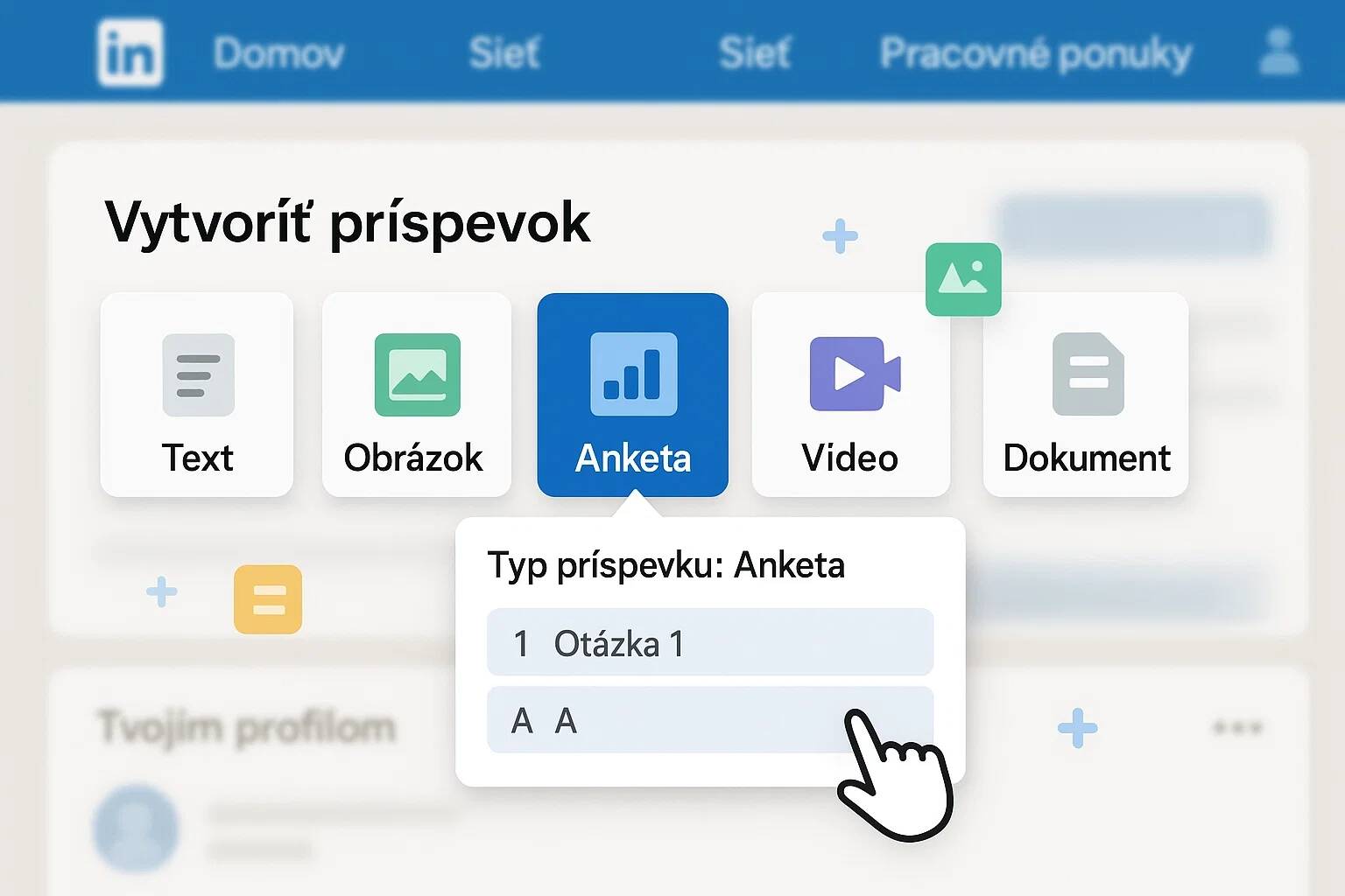 Možnosti a typy príspevkov na LinkedIne 2025