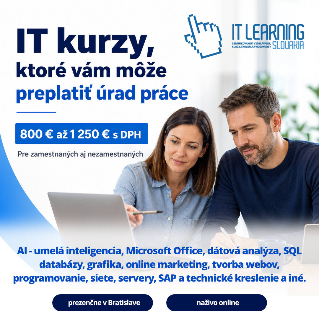 IT kurzy cez úrad práce 2026 - pre zamestnaných aj nezamestnaných