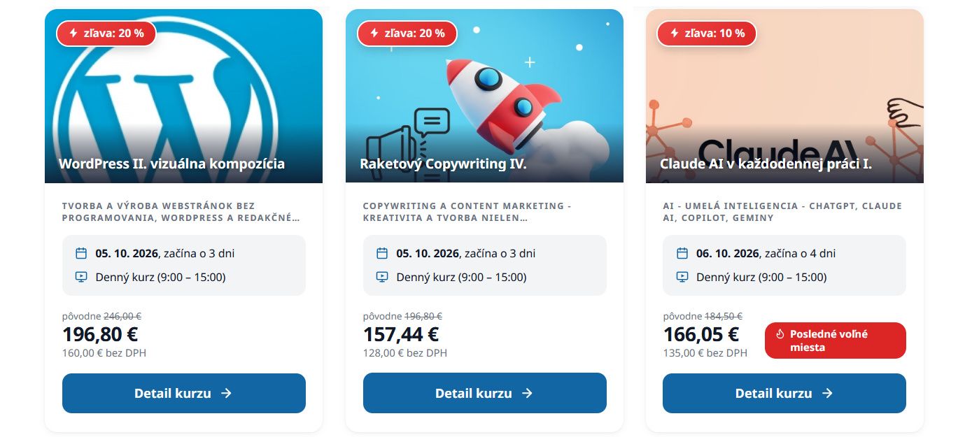 aktualne-zlavy-na-kurzy-2 zo stránky s ponukou zľavnených lastminute kurzov